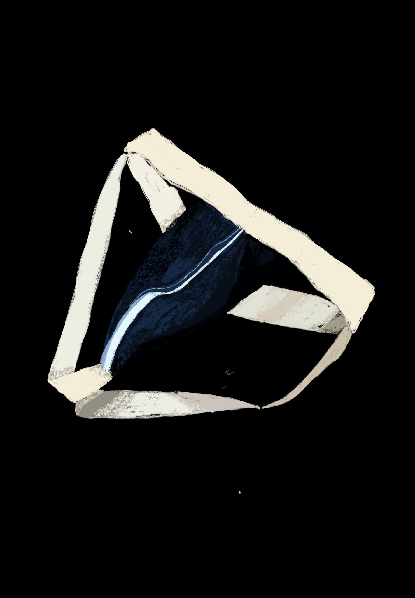 Cow hide jock strap pouch purse